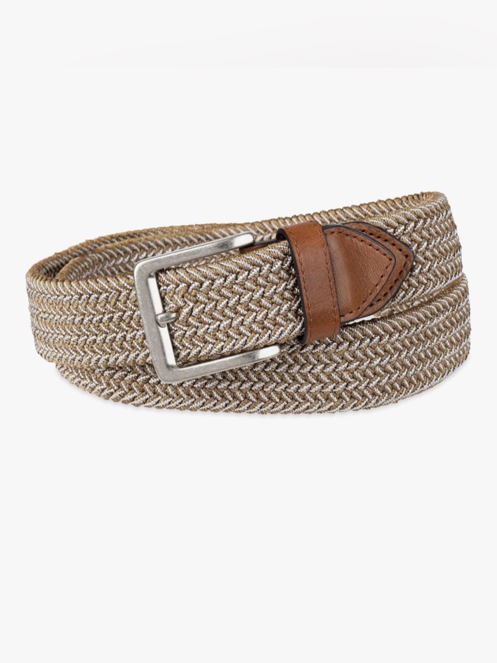 Tommy Bahama Men’s Two Toned Stretch Web Belt - Picture 2 of 5